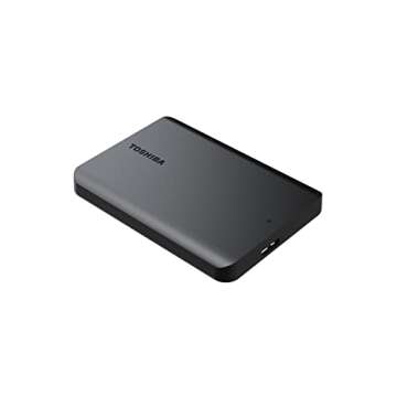 Toshiba Canvio Basics 1TB Portable External Hard Drive USB 3.0, Black - HDTB510XK3AA
