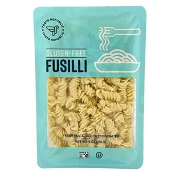 Gluten-Free Pasta, Fusilli, Fresh Brown Rice Noodles, Cooks in Just 3 Minutes, Kosher, Taste Republi...