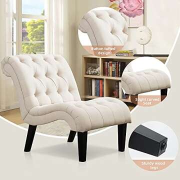 Yongqiang Tufted Accent Chair for Living Room & Bedroom