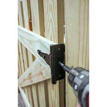 National Hardware Ornamental T Hinge 6 Inch - Black Style