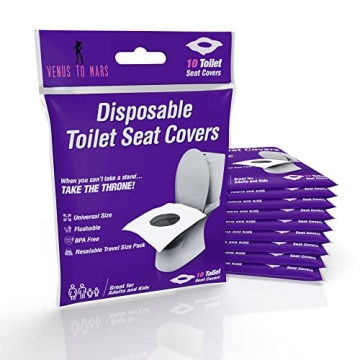 100 Toilet Seat Covers Disposable – XL Flushable Toilet Seat Covers for Kids, Toddlers and Adults ...