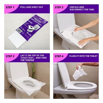 Flushable Disposable Toilet Seat Covers for All Ages