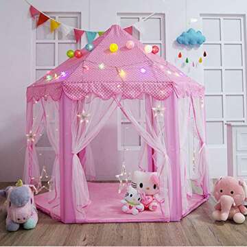 Wilhunter Princess Castle Play Tent for Kids Indoor Outdoor