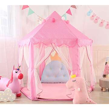 Wilhunter Princess Castle Play Tent for Kids Indoor Outdoor