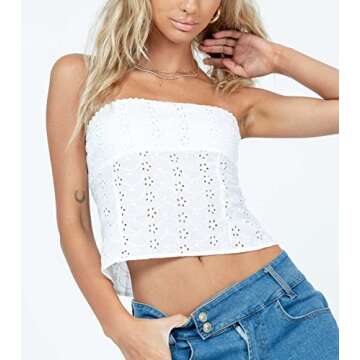 Women Lace Trim V Neck Cami Sleeveless Spaghetti Strap Tanks Vintage Patchwork Slim Fit Camisole Elegant Crop Top