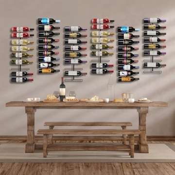 Stylish Sorbus Wall Mount Wine Rack Holding 9 Bottles Available