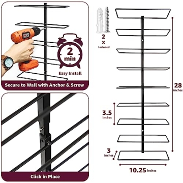 Stylish Sorbus Wall Mount Wine Rack Holding 9 Bottles Available