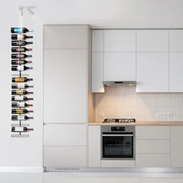 Stylish Sorbus Wall Mount Wine Rack Holding 9 Bottles Available