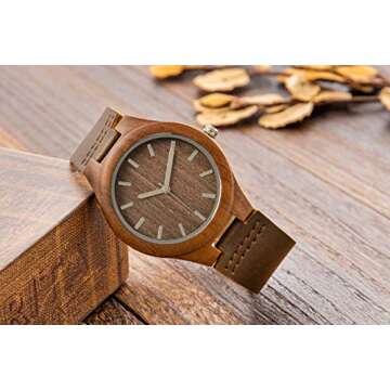Personalized Watch for Men Engraved Wood Watch Anniversary Watch for Husband Boyfriend Birthday Gift...