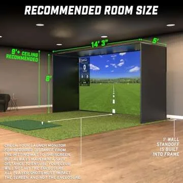 GoSports 14x8 ft Golf Simulator with Impact Screen Kit