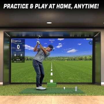 GoSports 14x8 ft Golf Simulator with Impact Screen Kit