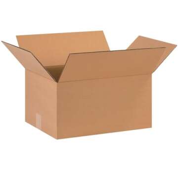 Aviditi Shipping Boxes Medium 16"L x 12"W x 8"H, 25-Pack | Corrugated Cardboard Box for Packing, Mov...