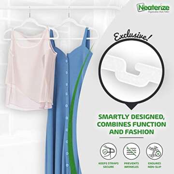 Velvet Hangers 40 Pack White – Heavy Duty Clothes Hangers Space Saving - Non Slip Felt Hangers for...