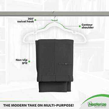 Velvet Hangers 40 Pack White – Heavy Duty Clothes Hangers Space Saving - Non Slip Felt Hangers for Closet - Perchas Ganchos para Colgar Ropa Hangars