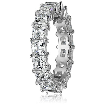 Amazon Essentials Sterling Silver Princess Cut Ring