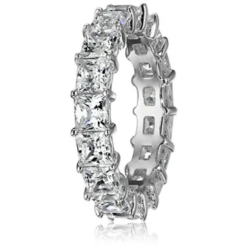 Amazon Essentials Sterling Silver Princess Cut Ring