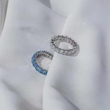 Amazon Essentials Sterling Silver Princess Cut Ring