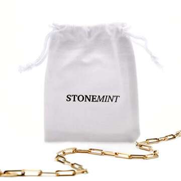 STONEMINT 18k Gold-Plated Paperclip Chain Necklace 18"