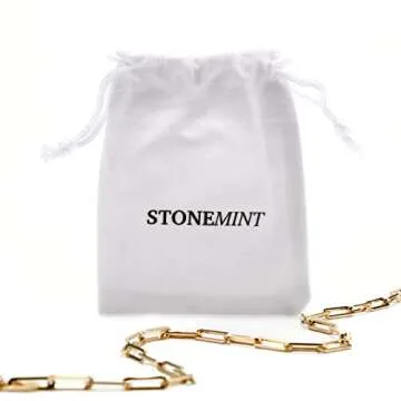 STONEMINT 18k Gold-Plated Paperclip Chain Necklace 18"
