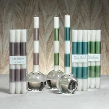 Zodax Modern Festive Taper Candles Set of 6 | 10 Inch
