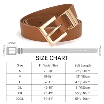 Stylish Sansths Women's Leather Belt with Square Buckle