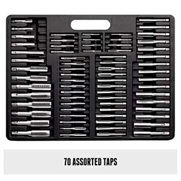 Hardened Alloy Steel Tap And Die Threaded Set - 110 Piece