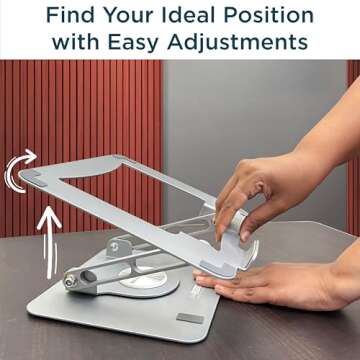 Uncaged Ergonomics Swivel Laptop Stand for Desk