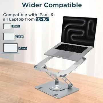 Uncaged Ergonomics Swivel Laptop Stand for Desk