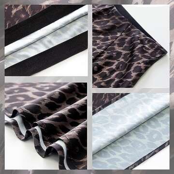 Soowalaoo Womens Skirt Midi Long Length Silk Satin High Waisted Elastic Casual Trendy Summer Skirts Leopard Dark L