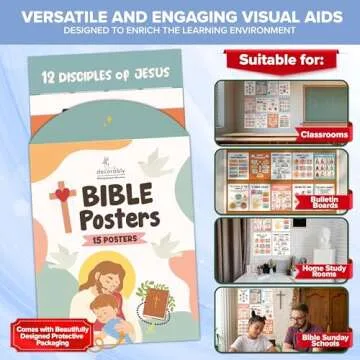 Decorably 15 Christian Classroom Posters Vibrant Decor