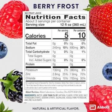 Pedialyte Electrolyte Water Zero Sugar | Berry Frost Flavor