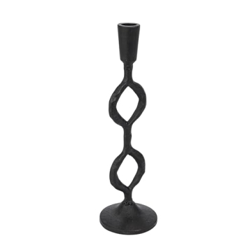 Stylish Bloomingville Black Decorative Cast Metal Candle Holder for Home Decor