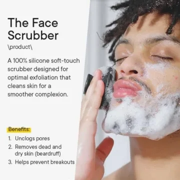 VWMYQ Silicone Face Scrubber for Men - Gentle Cleansing