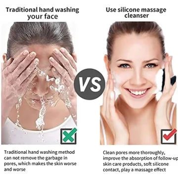 VWMYQ Silicone Face Scrubber for Men - Gentle Cleansing