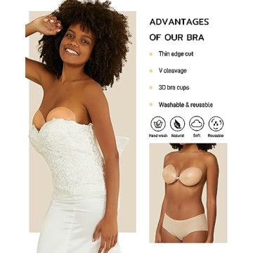 Niidor Adhesive Bra for Backless Dress & Nipple Covers