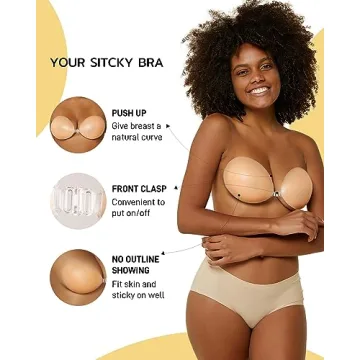 Niidor Adhesive Bra for Backless Dress & Nipple Covers