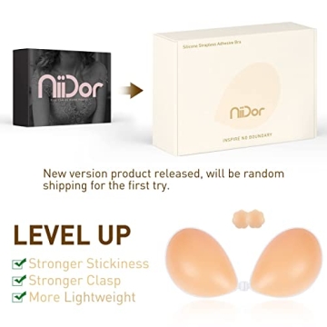 Niidor Adhesive Bra for Backless Dress & Nipple Covers