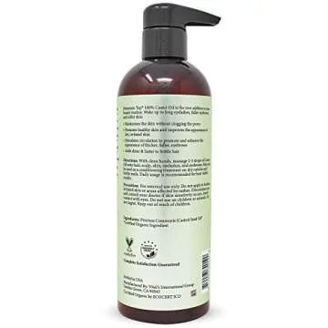 Castor Oil by MOUNTAIN TOP, 100% Pure Cold Pressed Organic Oil for Lashes, Brows, Skin & Hair - Prom...