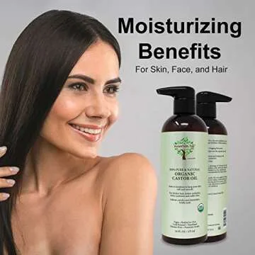 Castor Oil by MOUNTAIN TOP - Organic for Lashes, Brows, Hair