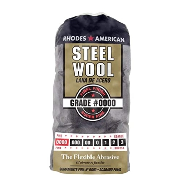 Homax Steel Wool Grade #0000 - 12 Durable Pads for Cleaning