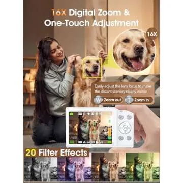 Compact 48MP Digital Camera with 4K Video & 16X Zoom