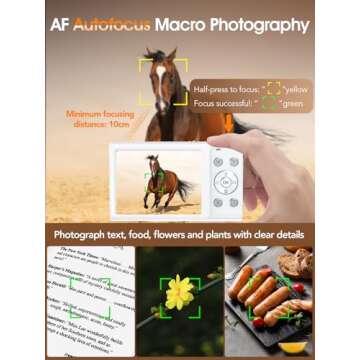 Compact 48MP Digital Camera with 4K Video & 16X Zoom