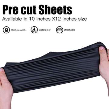 Premium Black HTV Vinyl for T-Shirts & Crafts - 10 Sheets 12"x10"