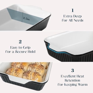 DOWAN 9x13-Inch Casserole Dish for Versatile Baking