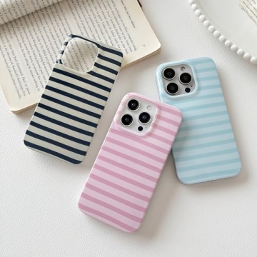 Stylish ZTOFERA iPhone 14 Plus Case with Cute Stripes