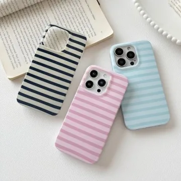 Stylish ZTOFERA iPhone 14 Plus Case with Cute Stripes