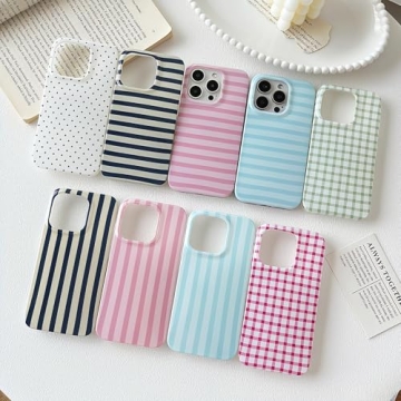Stylish ZTOFERA iPhone 14 Plus Case with Cute Stripes
