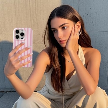 Stylish ZTOFERA iPhone 14 Plus Case with Cute Stripes