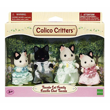 Calico Critters Adorable Tuxedo Cat Family Play Set