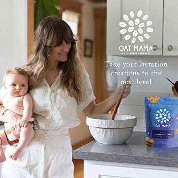 Oat Mama Lactation Brewer’s Yeast Powder | Gluten-Free All Natural | Essential for Postpartum Supp...